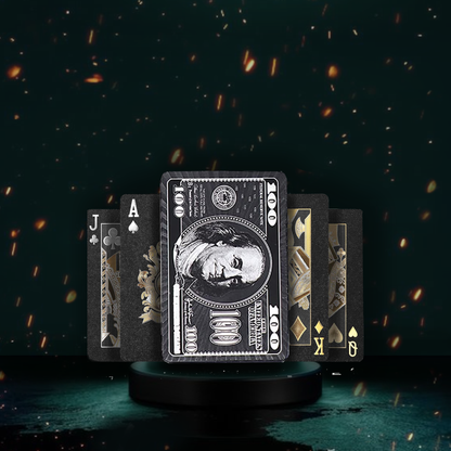 Premium Playing Cards Deck 100$ black