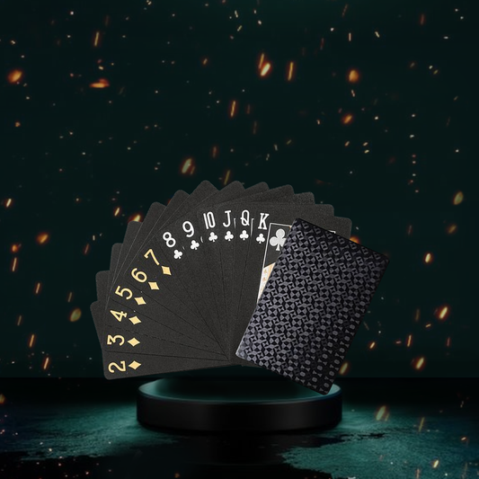 Premium Playing cards Deck Frosted Black