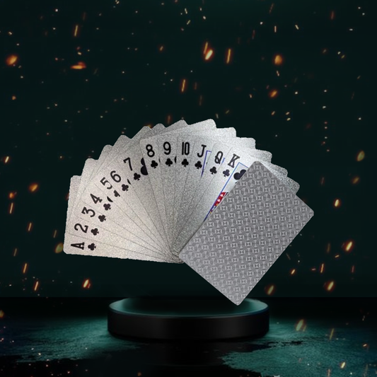 Premium Playing cards Deck Frosted Silver