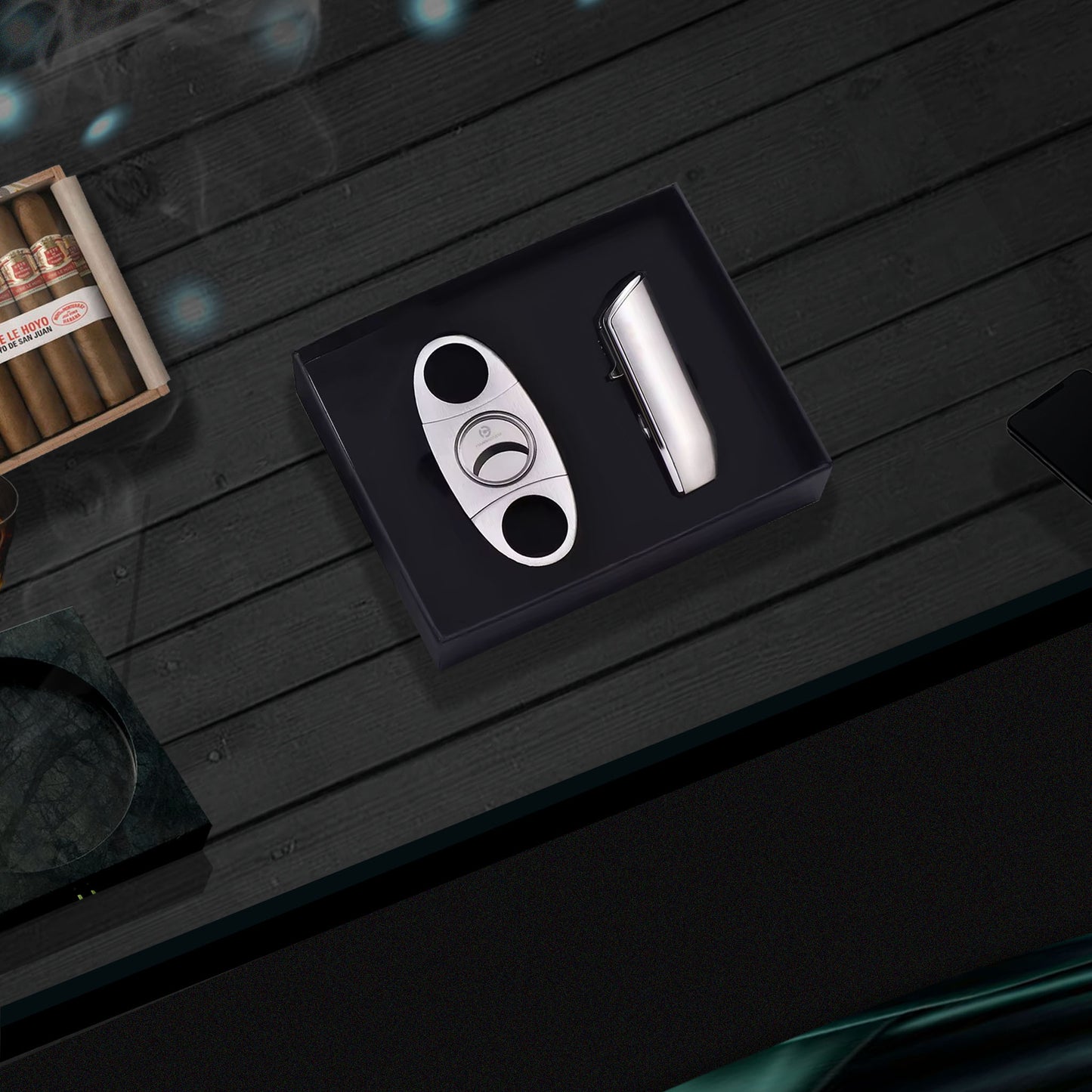 Cigar Lighter And Cutter Set