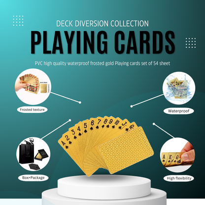 Premium Playing cards Deck Frosted Gold